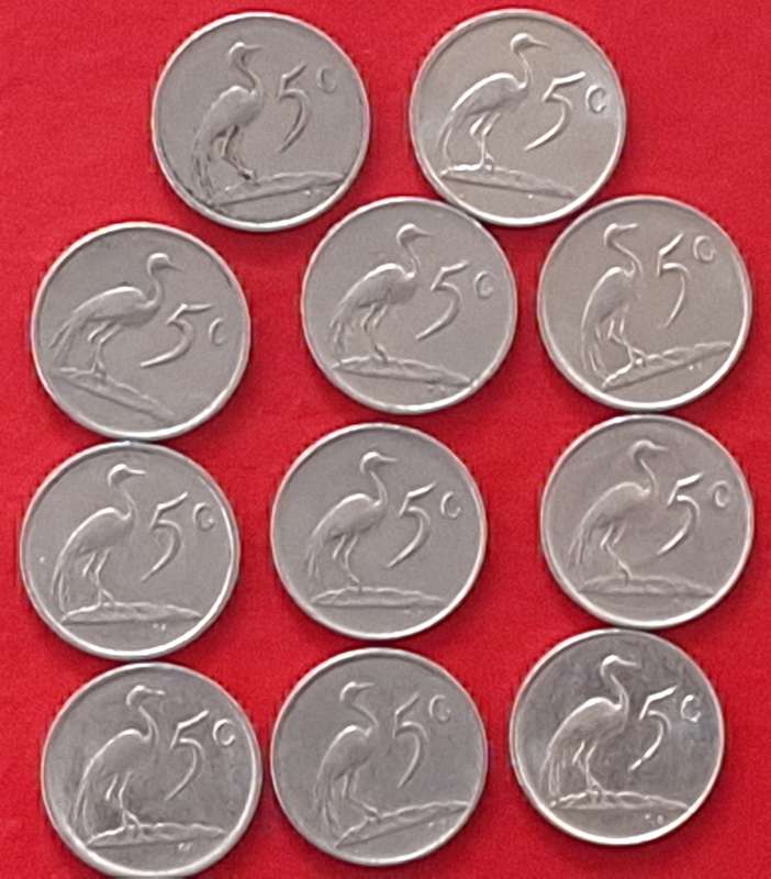 South Africa 1973-88 5c Mixed Lot 11 Nickel