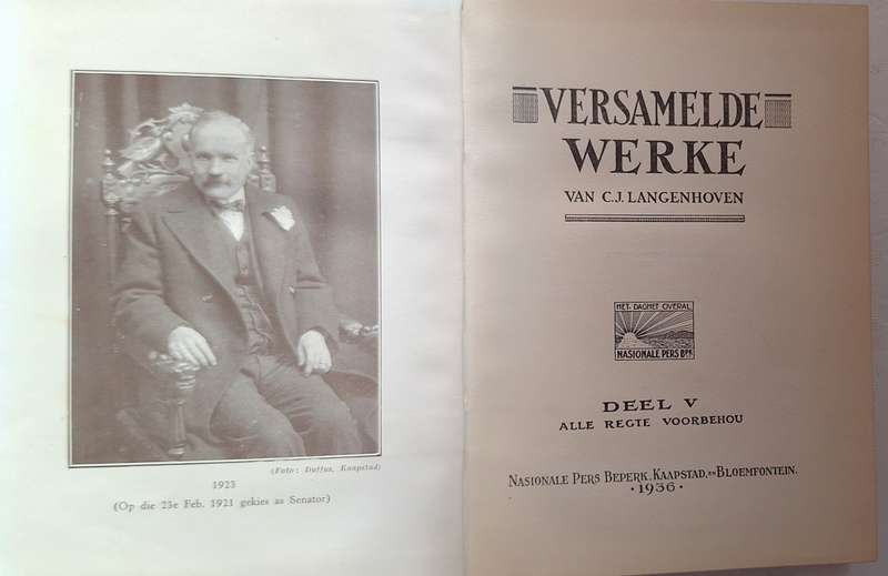 Versamelde Werke van C J Langenhoven Deel V Hardeband 1936