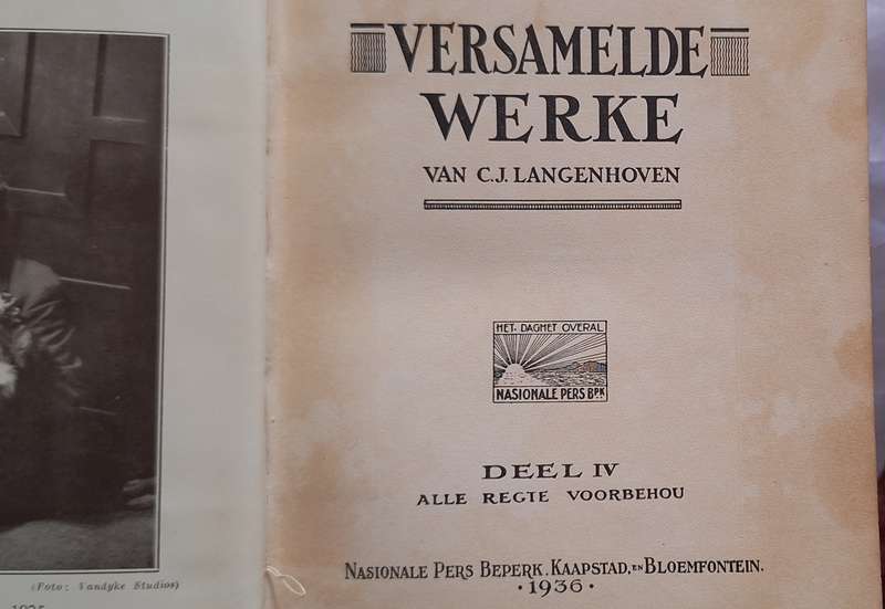 Versamelde Werke van C J Langenhoven Deel IV Hardeband 1936