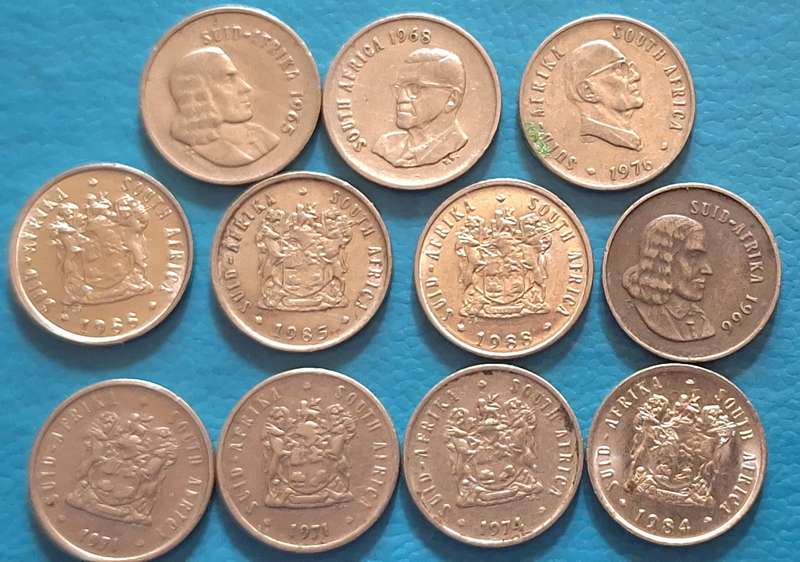 South Africa 1965-88 5c Mixed Lot 11 Nickel