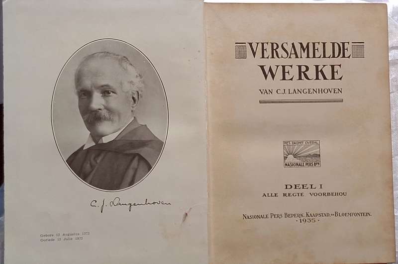 Versamelde Werke van C J Langenhoven Deel I Hardeband 1935