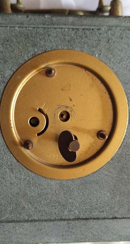 Vintage Stone/Slate Mantle Clock Made in West Germany For repair/spares/display
