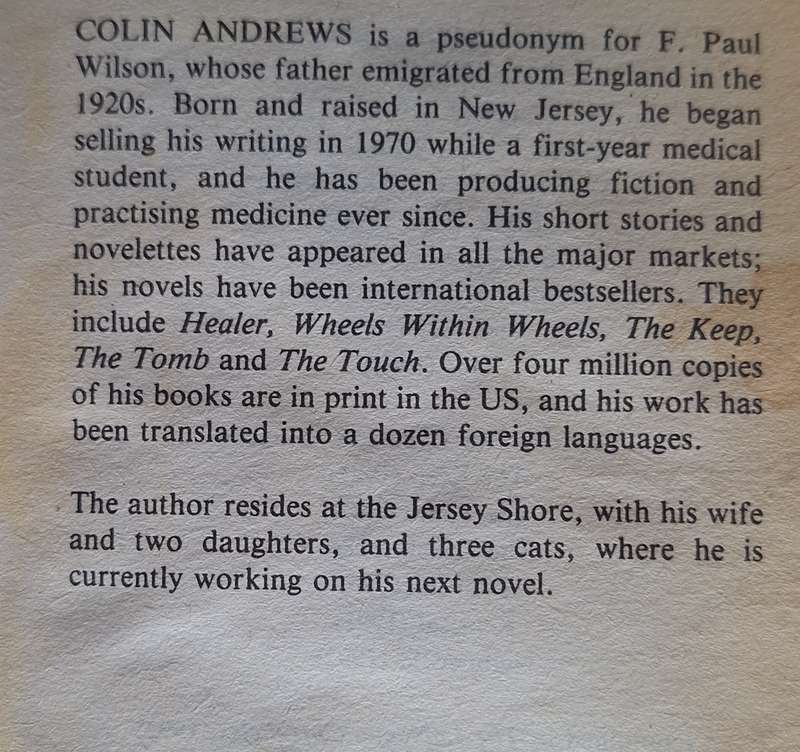 The Foundation F Paul Wilson writing as Colin Andrews Paperback