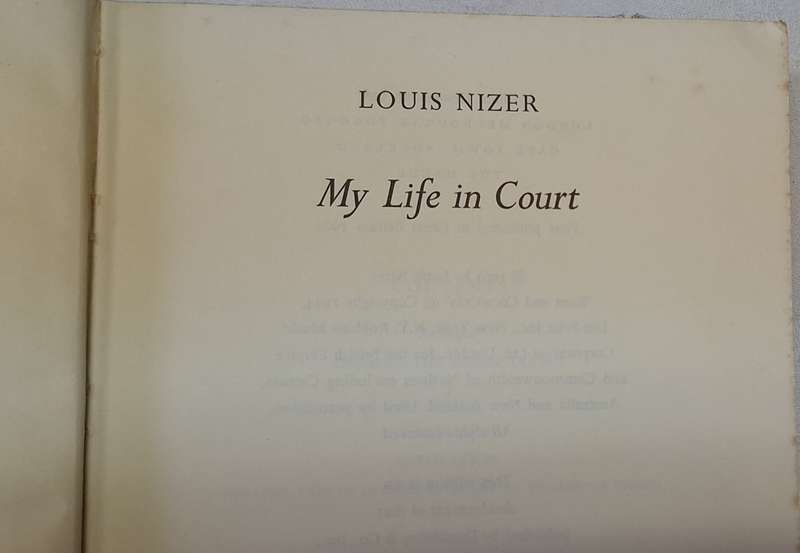 My Life in Court by Louis Nizer Hardcover 1962
