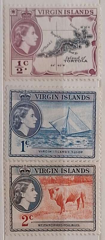 British Virgin Islands 1956 Definitives 3 Unused stamps