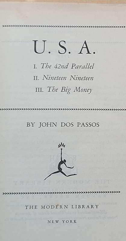 U.S.A. Trilogy by John Dos Passos  Hardcover 1939