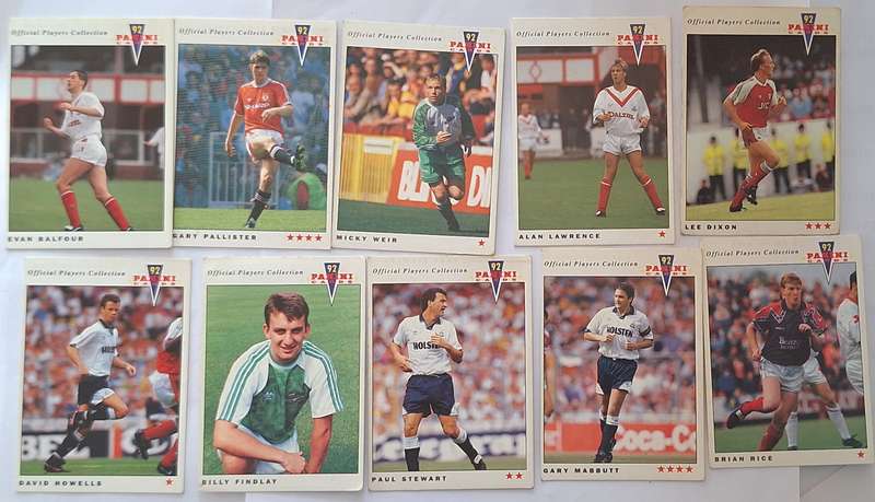 Panini 92 Soccer Lot of 10 Cards