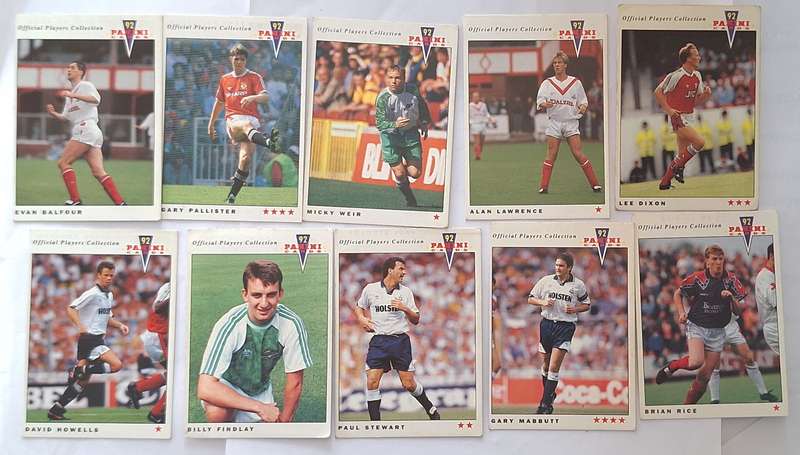 Panini 92 Soccer Lot of 10 Cards