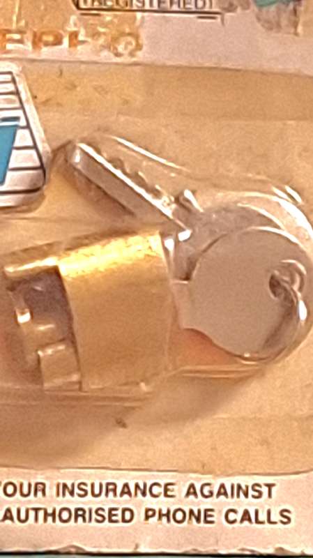 Carded Vintage HARP No 561 Telephone Lock for Rotary Dialing Phones.