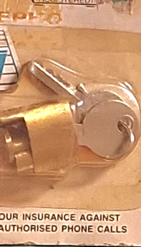 Carded Vintage HARP No 561 Telephone Lock for Rotary Dialing Phones.
