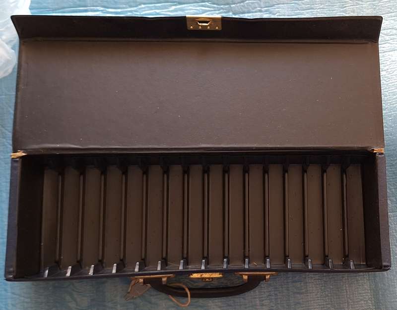 Vintage His Master's Voice 16 Casette Tape Storage Case