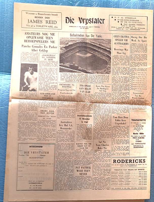 Die Vrystater Bloemfontein Saterdag 29 Oktober 1949