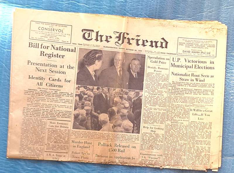 The Friend Bloemfontein Friday October 28 1949