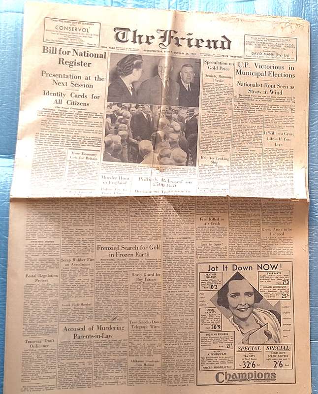The Friend Bloemfontein Friday October 28 1949
