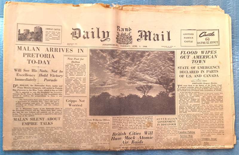 Rand Daily Mail Tuesday June 1 1948