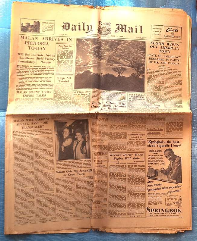 Rand Daily Mail Tuesday June 1 1948
