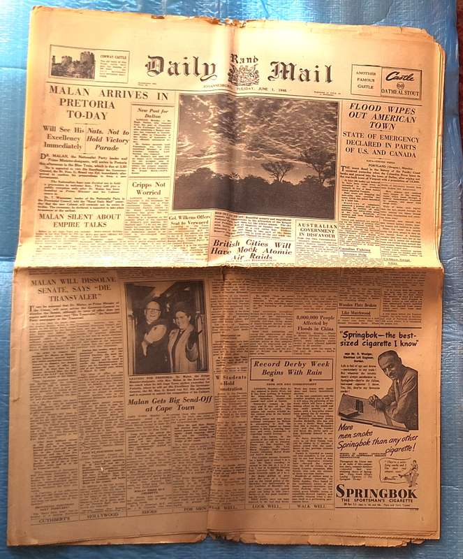 Rand Daily Mail Tuesday June 1 1948