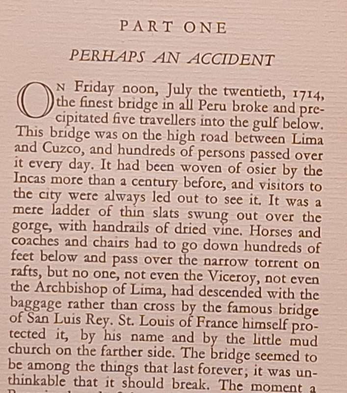 The Bridge of San Luis Rey by Thornton Wilder 1928 Ninth Impression