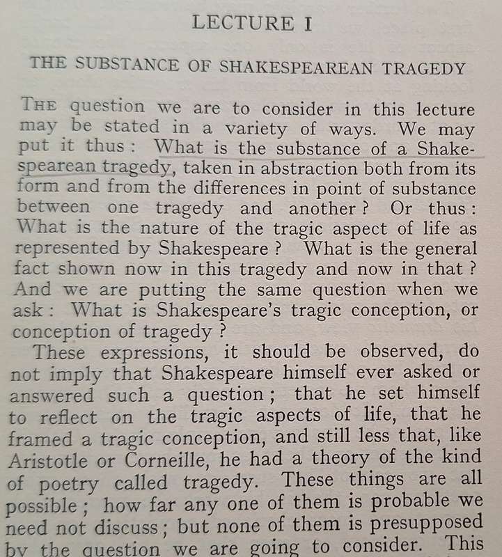 Shakespearean Tragedy by A C Bradley Hardcover 1956