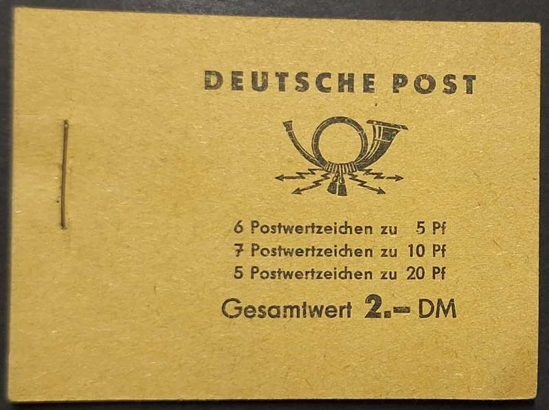 Germany 1957 Deutsche Post Gesamtwert Stamp Booklet