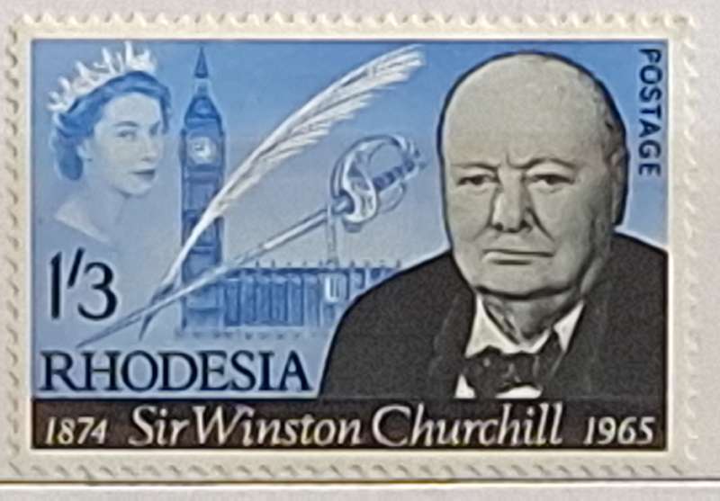 Rhodesia 1965 Sir Winston Churchill 1 Unused Hinged stamp