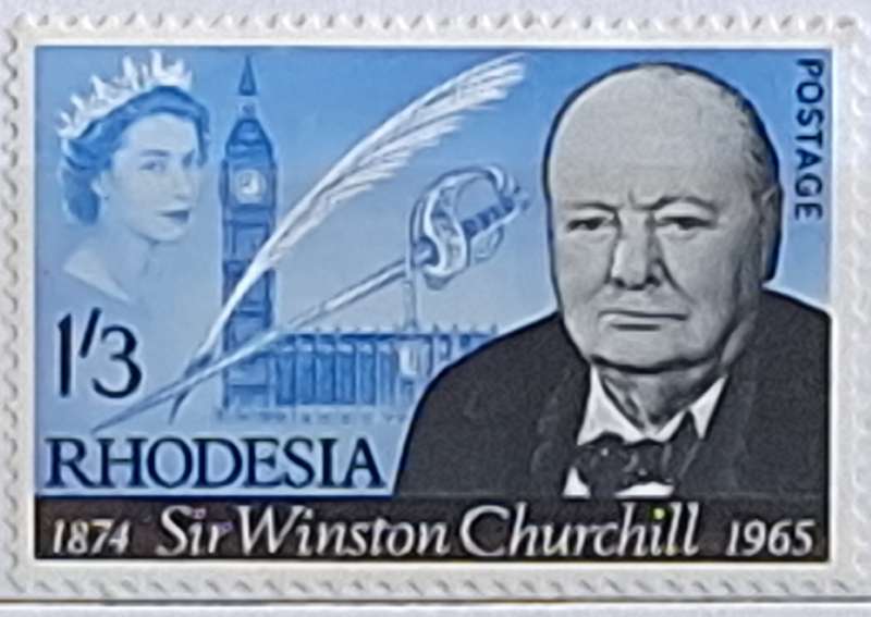 Rhodesia 1965 Sir Winston Churchill 1 Unused Hinged stamp