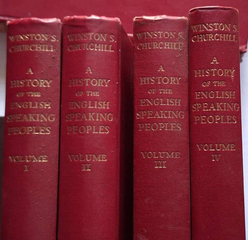 A History of the English Speaking Peoples by Winston S Churchill in 4 Volumes Hardcover 1950's