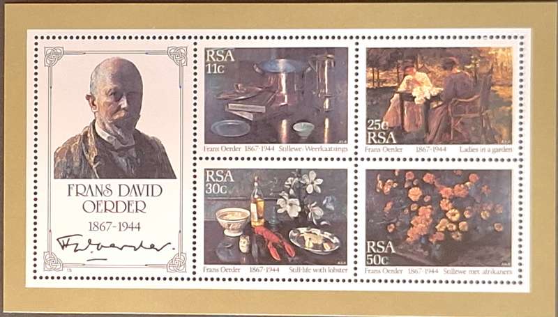 South Africa 1985 Frans Oerder Paintings 1 Mint Miniature Sheet