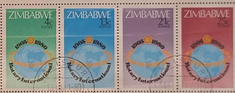 Zimbabwe 1980 Rotary International 75th Anniversary 1 Cancelled Miniature Sheet