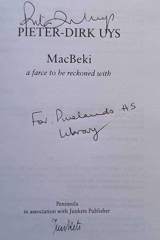 MacBeki by Pieter-Dirk Uys Paperback Signed Copy