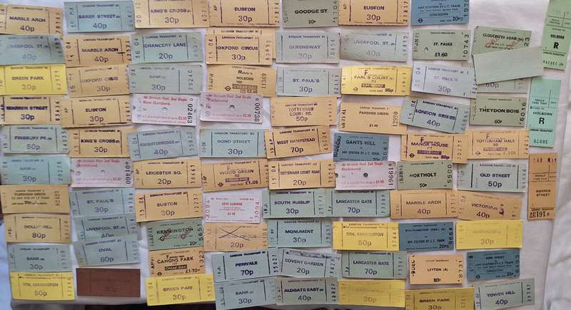 London Transport: Approx 80 Used Tickets (Some dated 1980`s)