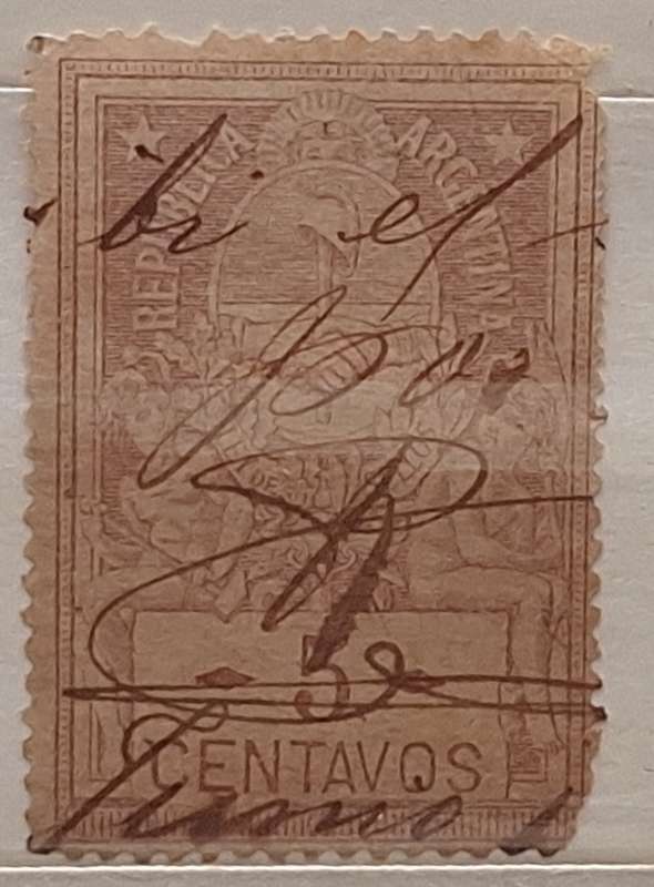 Argentina 1916 Revenue Fiscal 1 Used stamp