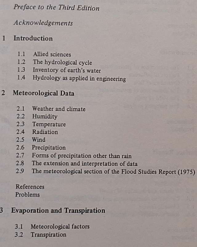 Engineering Hydrology by E M Wilson Paperback Third Edition