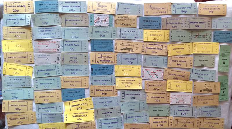 London Transport: Approx 80 Used Tickets (Some dated 1980`s)