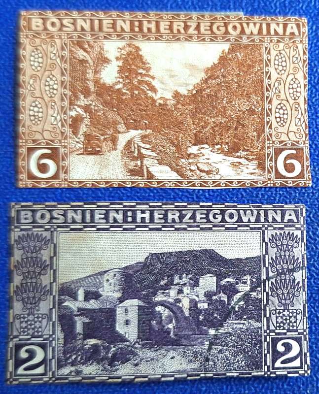 Bosnia & Herzegovina 1906 2 Used Hinged stamps