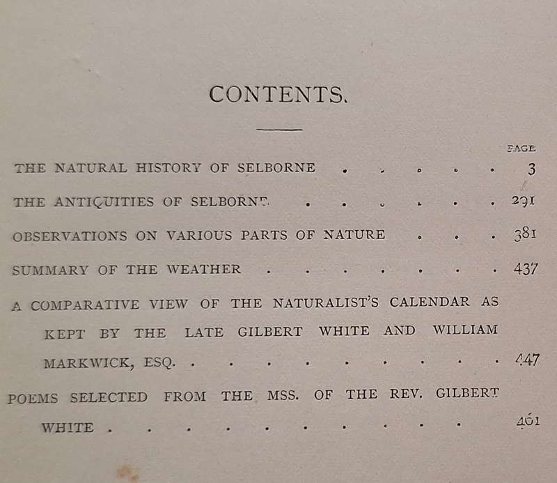 Natural History of Selborne by Rev G White Hardcover 1890