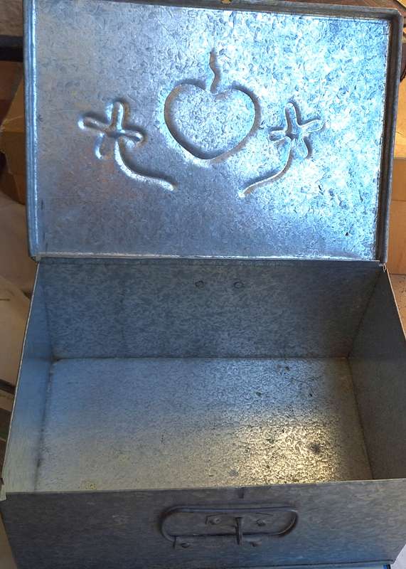 Galvanised Steel Storage Box with Hinged Lid