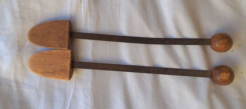 Vintage Pair of Ladies Shoe Trees Wood and metal