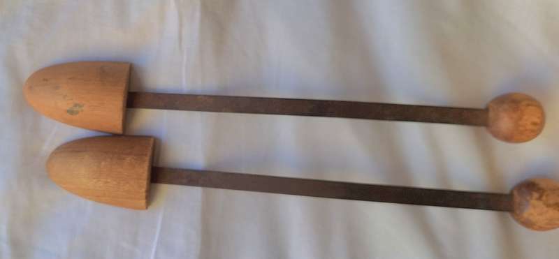 Vintage Pair of Ladies Shoe Trees Wood and metal