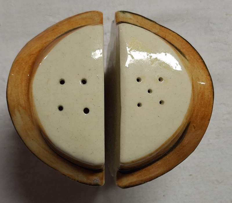 Winking Grizzled Old Man Salt n Pepper shakers c1940/50s