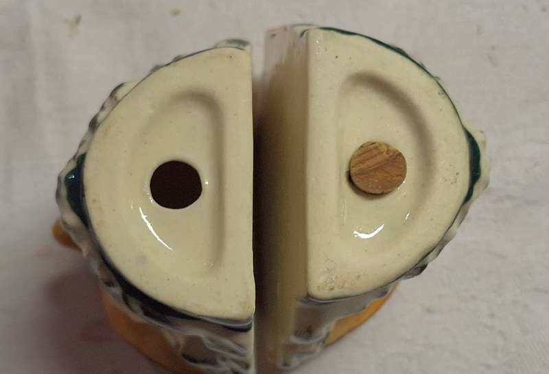 Winking Grizzled Old Man Salt n Pepper shakers c1940/50s