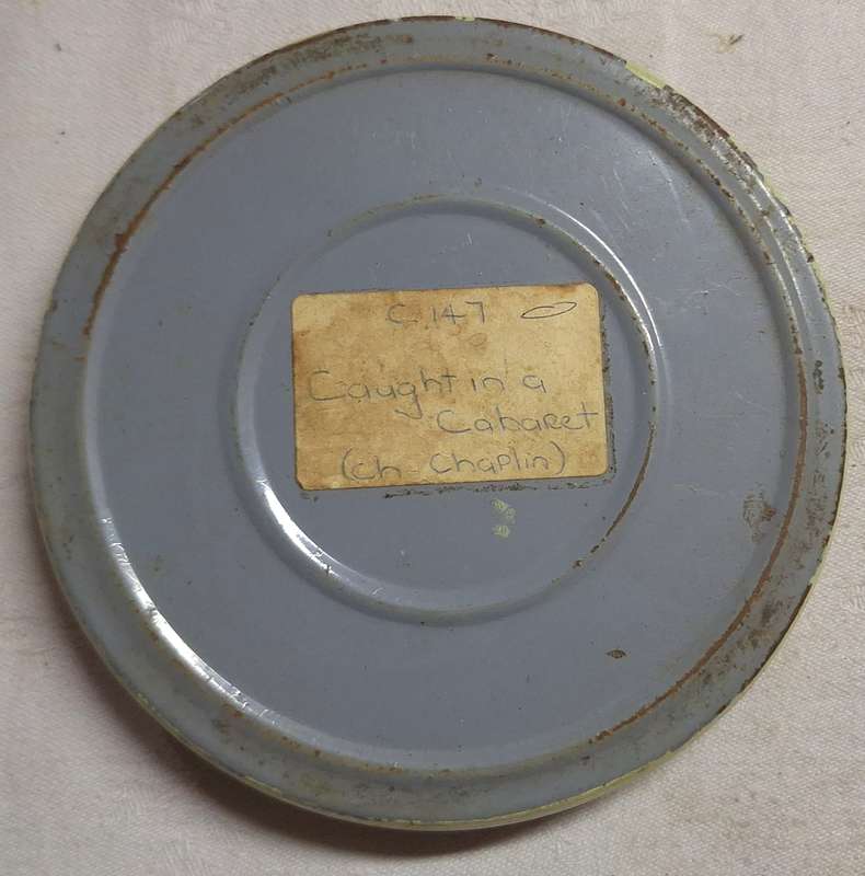 Film in Metal Cannister: Caught in a Cabaret Charlie Chaplin
