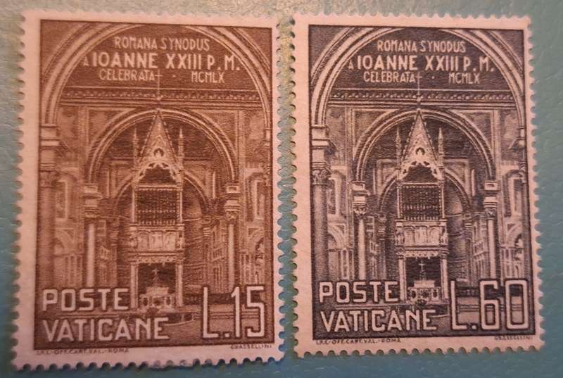 Vatican 1960 1st Roman Synod Set of 2 Unused stamps