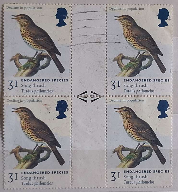 GB 1998 Endangered Species Block of 4 Used stamps