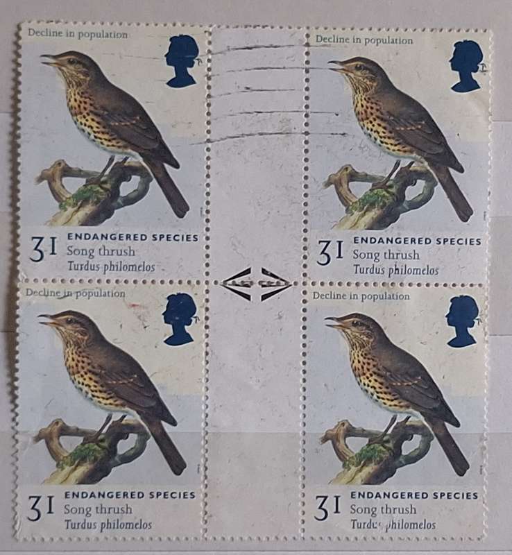 GB 1998 Endangered Species Block of 4 Used stamps