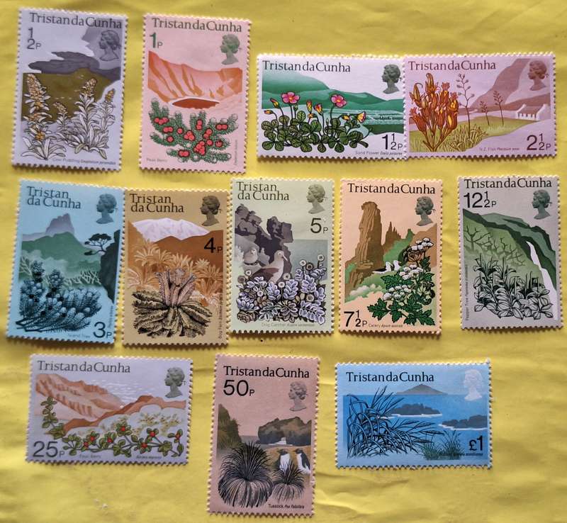 Tristan da Cunha 1972 Definitive Issue Set of 12 Mint stamps