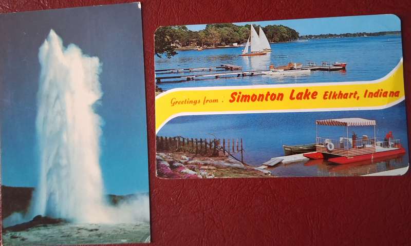 1960's 2 Postally used USA Post Cards