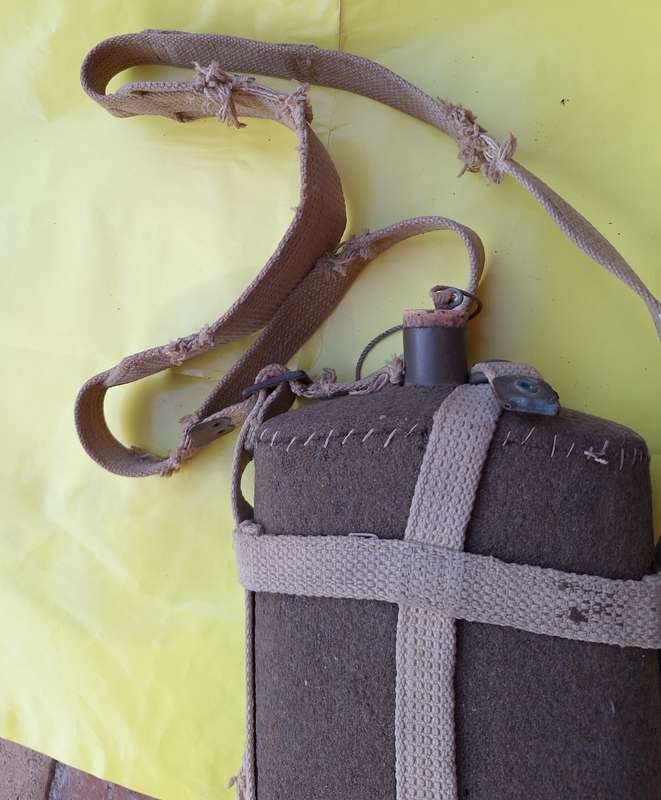 WW2 Water Bottle with Felt Cover and Straps