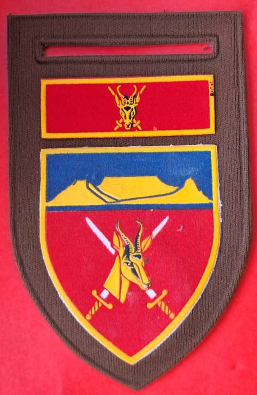 SADF Western Province Command tupperware flash with Chief of the Army Command Badge