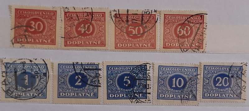 Czechoslovakia 1928  Postage Due 9 Used stamps